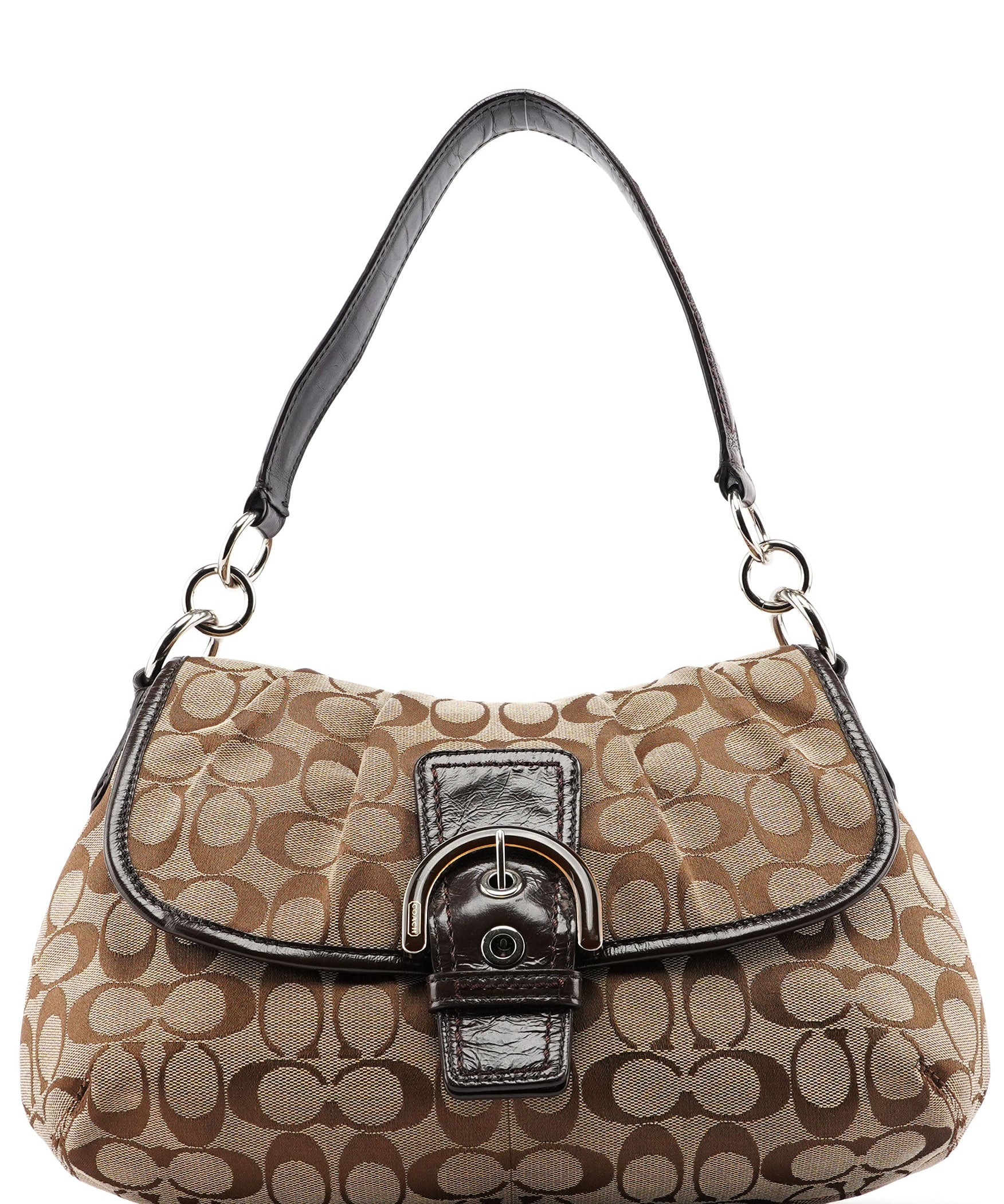 Coach F17093 Beige Signature C Soho Shoulder Bag