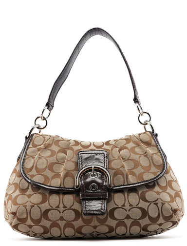 Coach F17093 Beige Signature C Soho Shoulder Bag