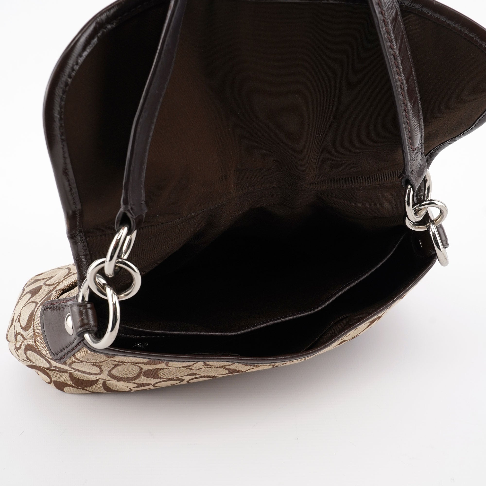 Coach F17093 Beige Signature C Soho Shoulder Bag