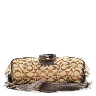 Coach F17093 Brown Signature Shoulder Bag