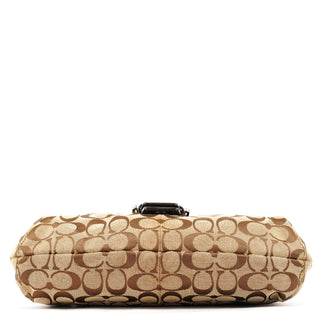 Coach F17093 Brown Signature Shoulder Bag