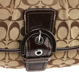 Coach F17093 Brown Signature Shoulder Bag