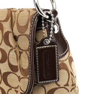 Coach F17093 Brown Signature Shoulder Bag