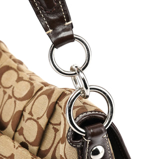Coach F17093 Brown Signature Shoulder Bag