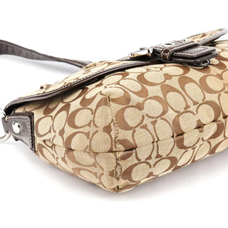Coach F17093 Brown Signature Shoulder Bag