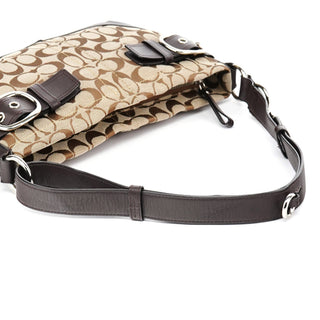 Coach F17169 Beige Brown Signature Soho 2-Way Bag