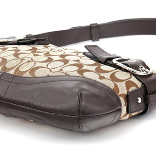 Coach F17169 Beige Brown Signature Soho 2-Way Bag