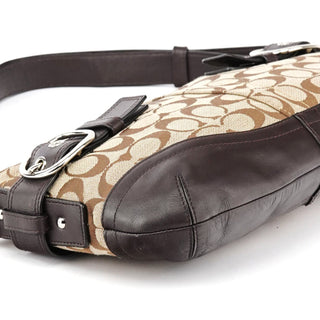 Coach F17169 Beige Brown Signature Soho 2-Way Bag