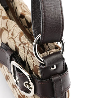Coach F17169 Beige Brown Signature Soho 2-Way Bag