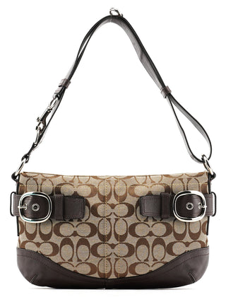 Coach F17169 Beige Brown Signature Soho 2-Way Bag