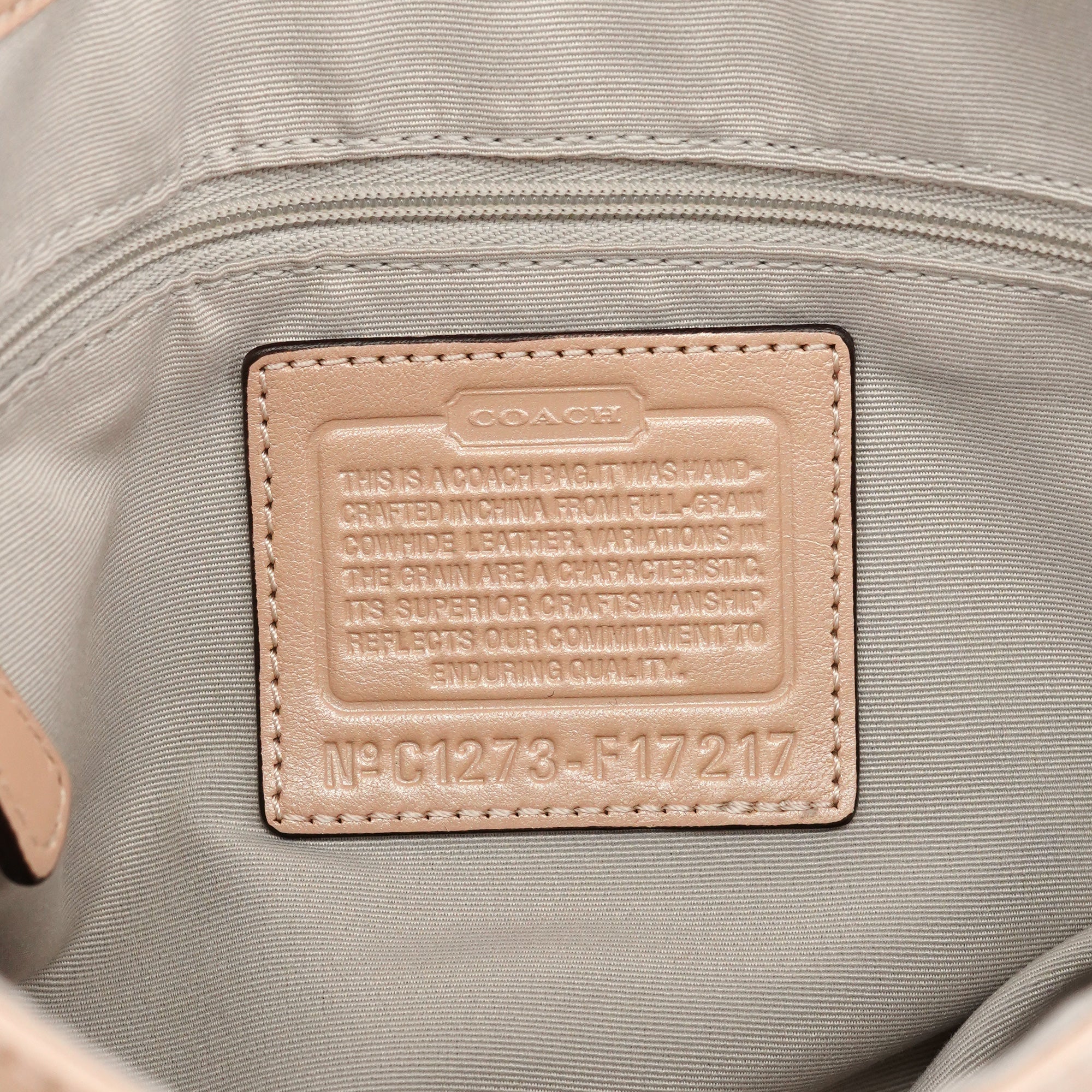 Coach F17217 Beige Leather Soho Shoulder Bag