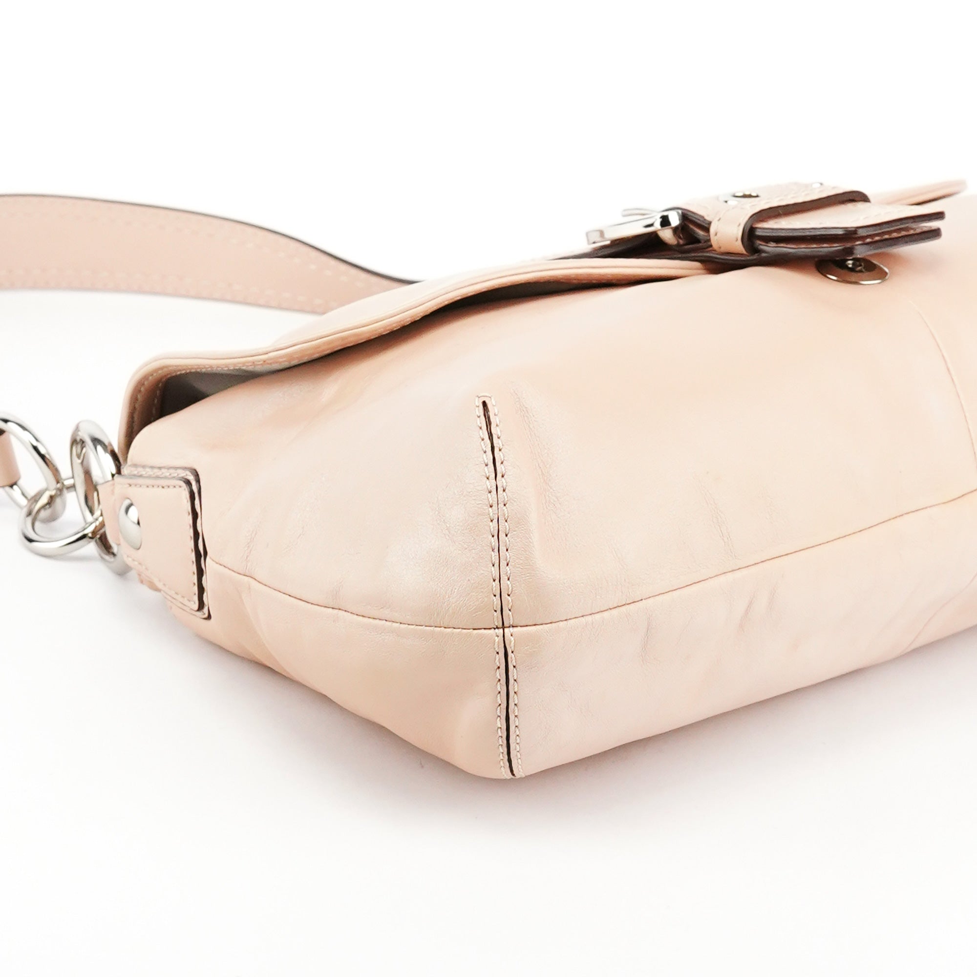Coach F17217 Beige Leather Soho Shoulder Bag