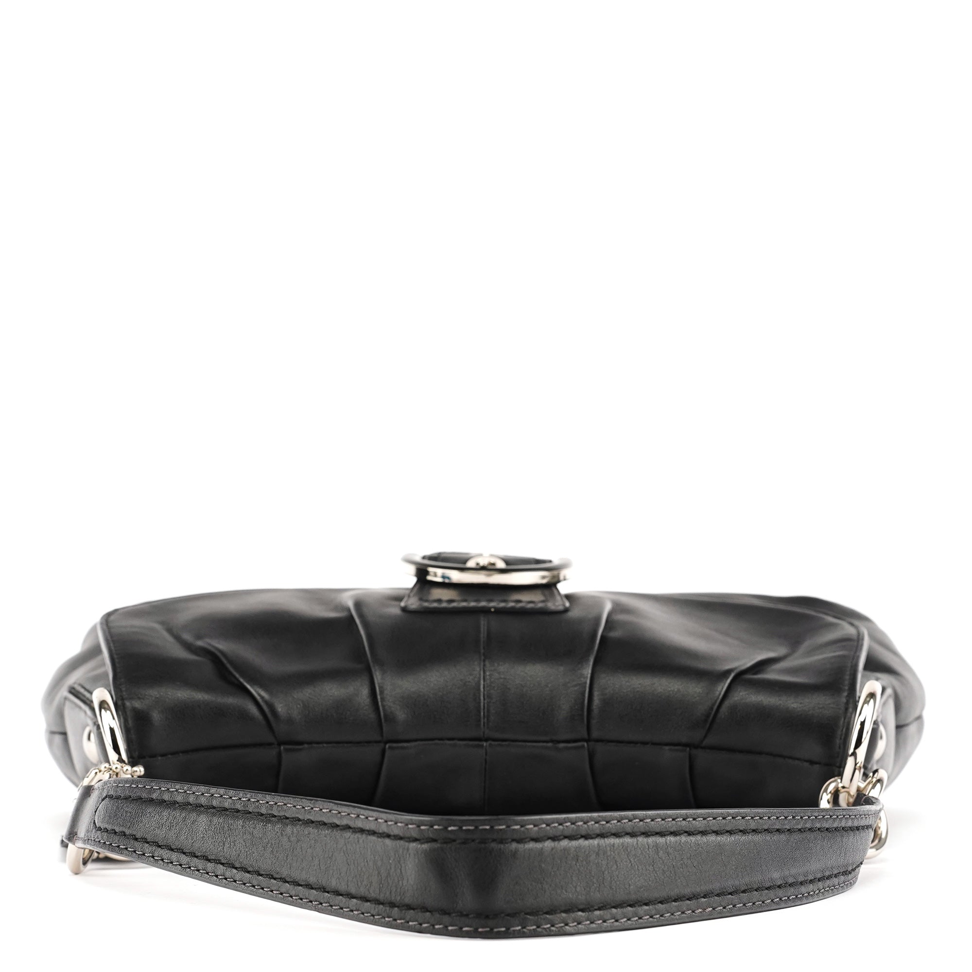 Coach F17217 Sac porté épaule Soho en cuir noir