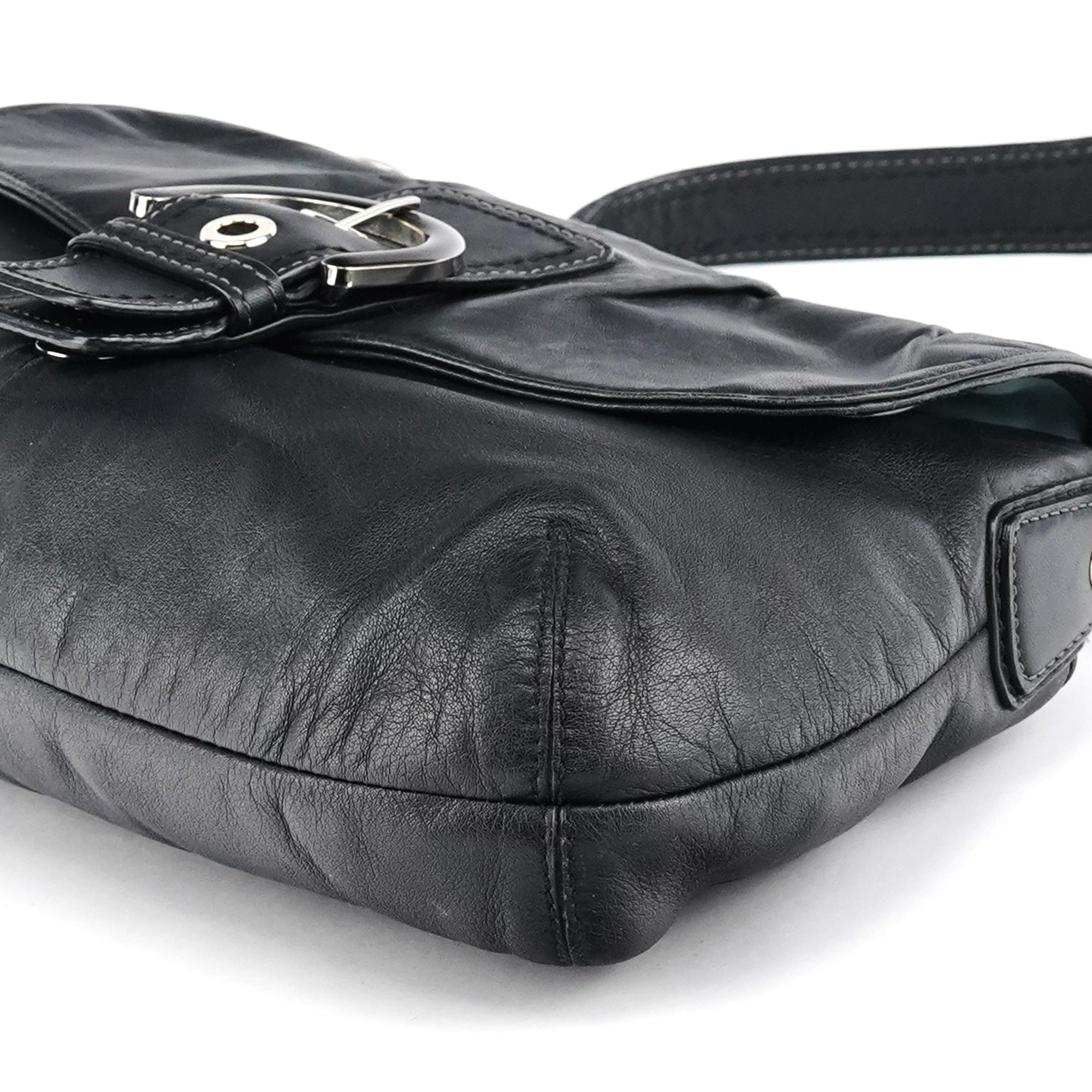 Coach F17217 Black Leather Soho Shoulder Bag