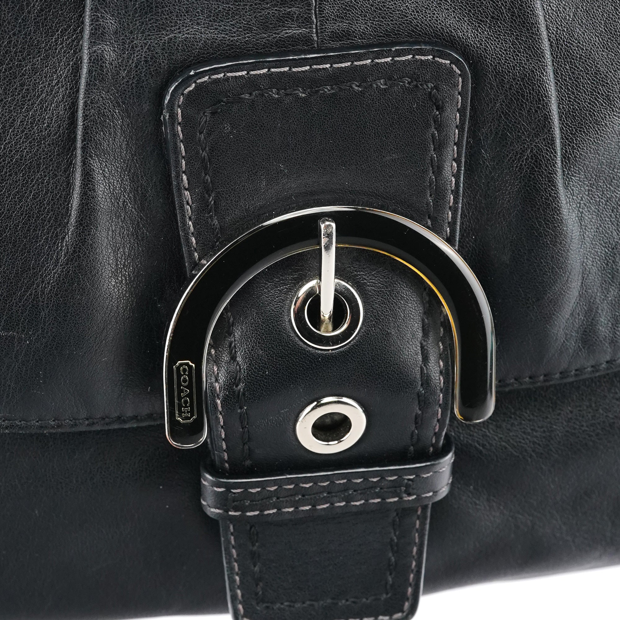 Coach F17217 Black Leather Soho Shoulder Bag