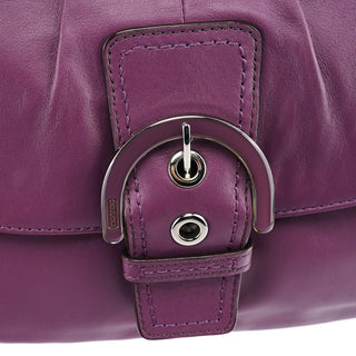 Coach F17217 Purple Leather Soho Shoulder Bag