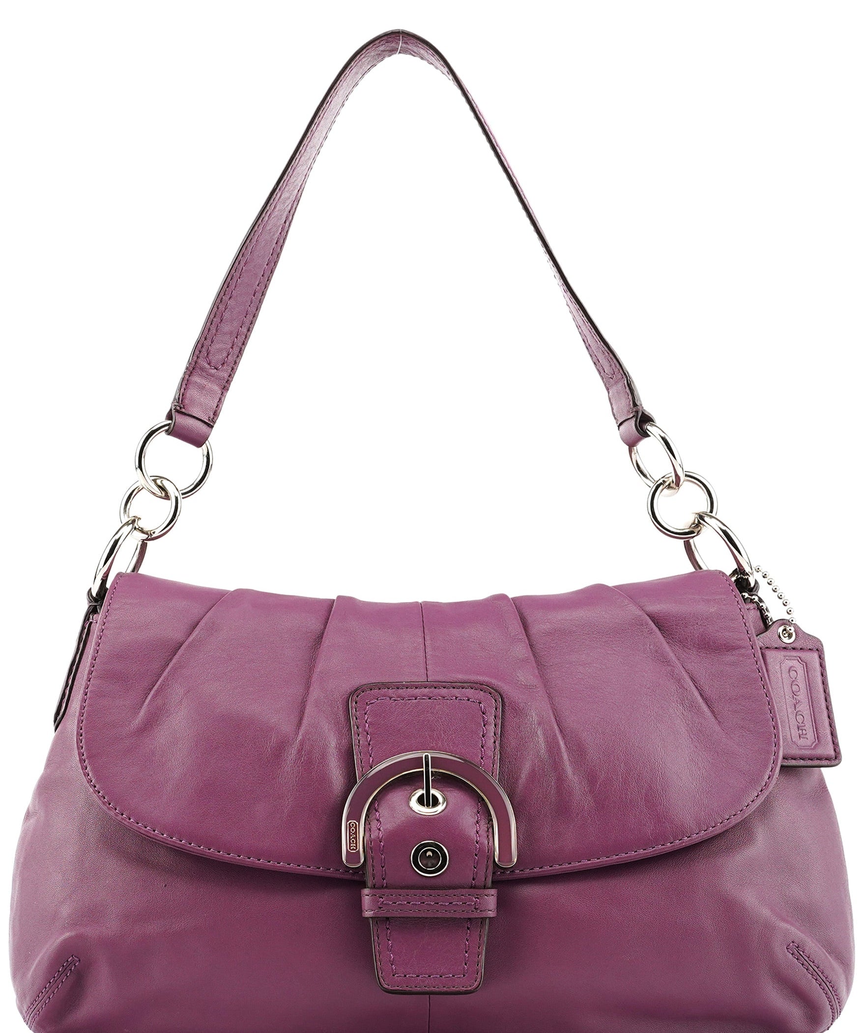 Coach F17217 Purple Leather Soho Shoulder Bag