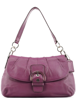Coach F17217 Purple Leather Soho Shoulder Bag