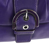 Coach F17217 Purple Leather Soho Shoulder Bag