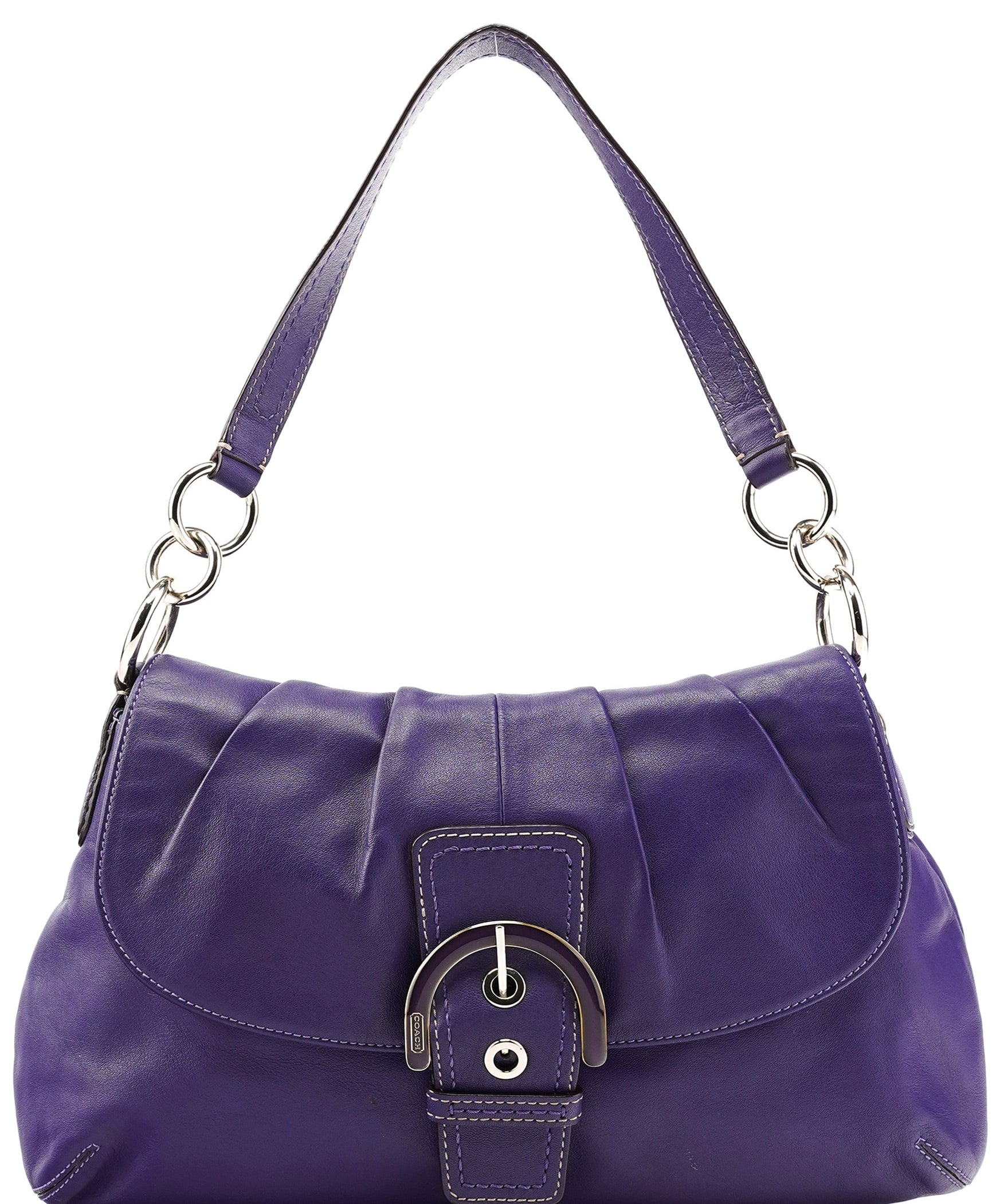Coach F17217 Purple Leather Soho Shoulder Bag