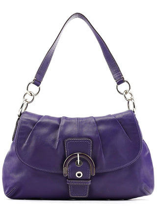 Coach F17217 Purple Leather Soho Shoulder Bag