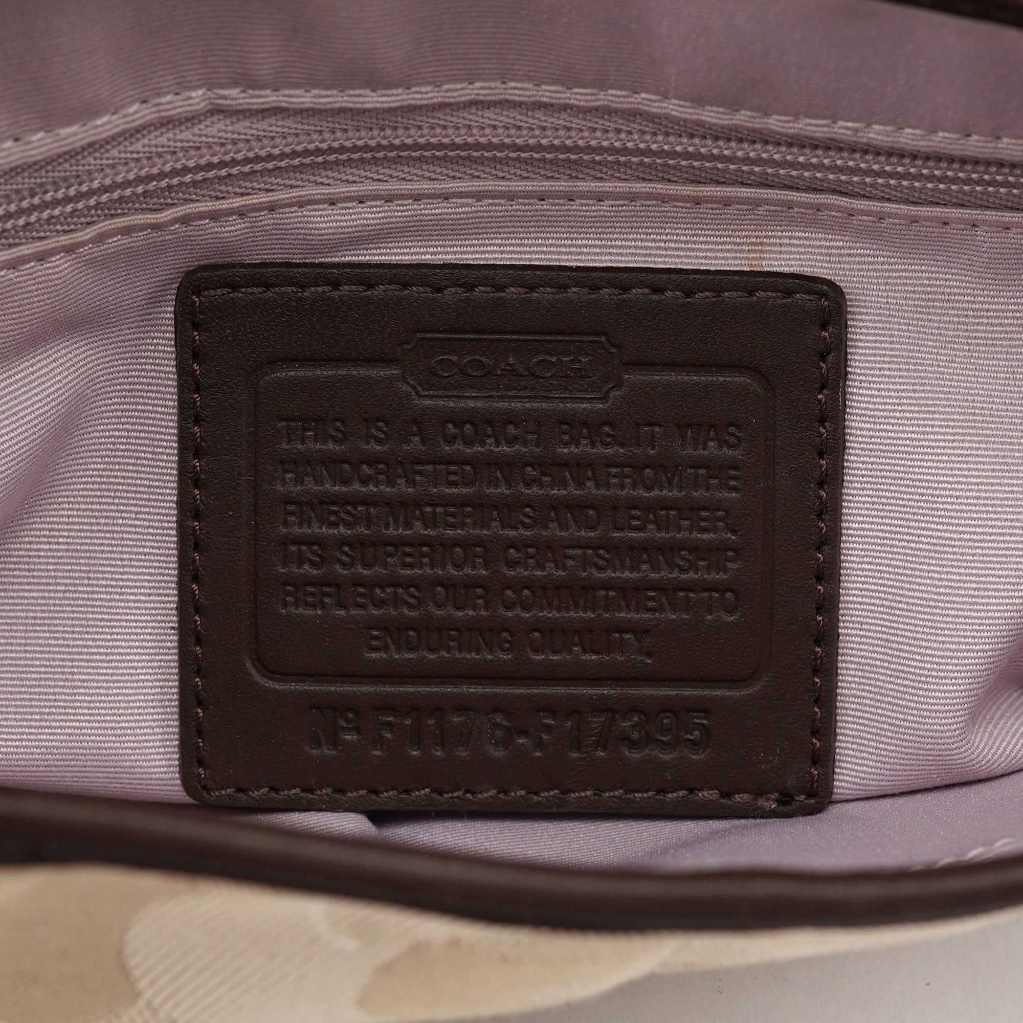 Coach F17395 Beige Brown Soho Shoulder Bag
