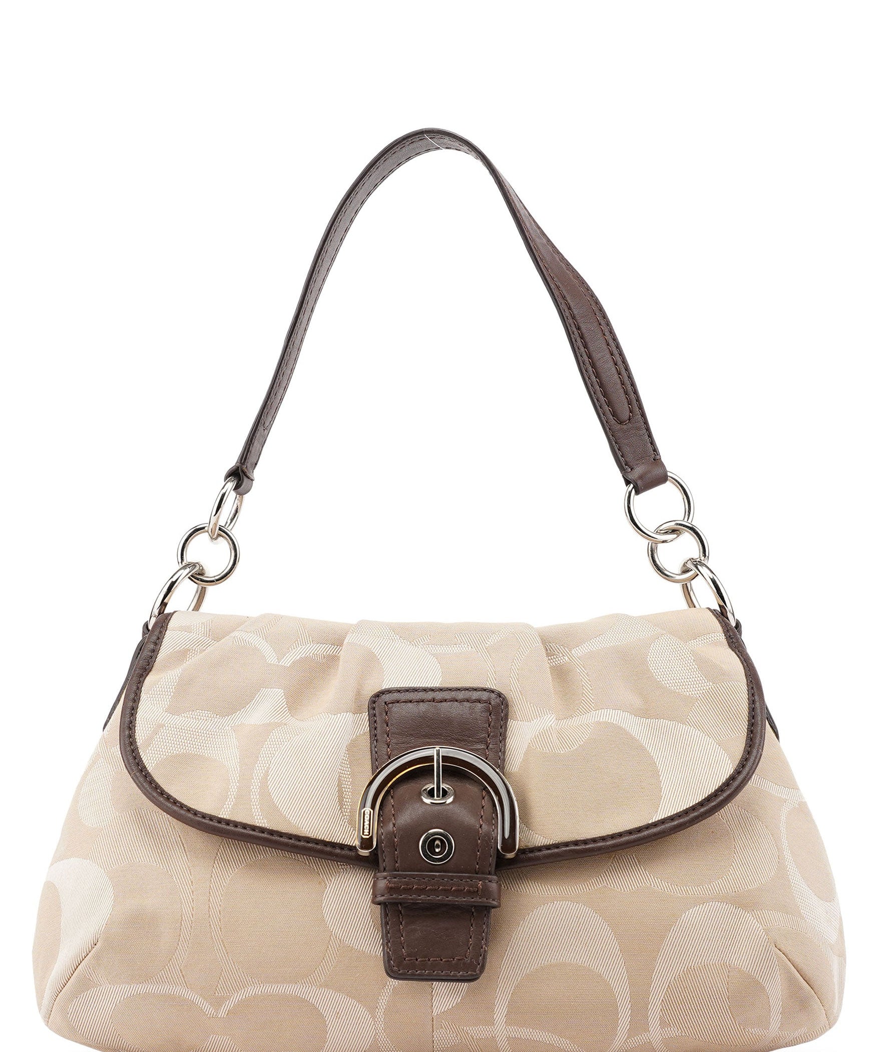 Coach F17395 Beige Brown Soho Shoulder Bag