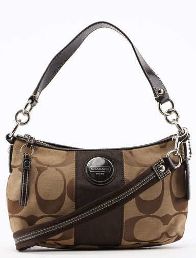 Coach F17439 Beige Signature C Mini Hobo Bag