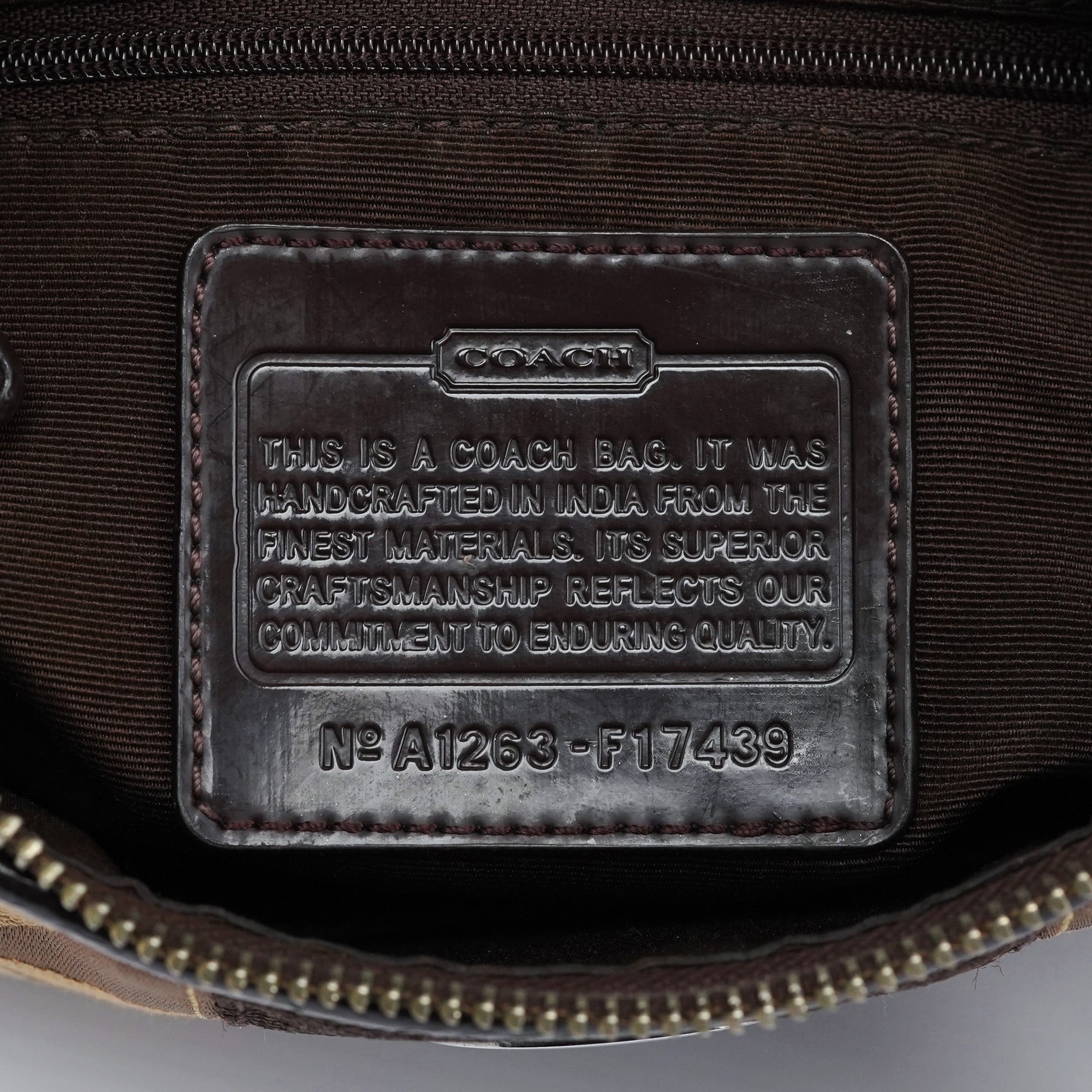 Coach F17439 Beige Signature C Mini Hobo Bag