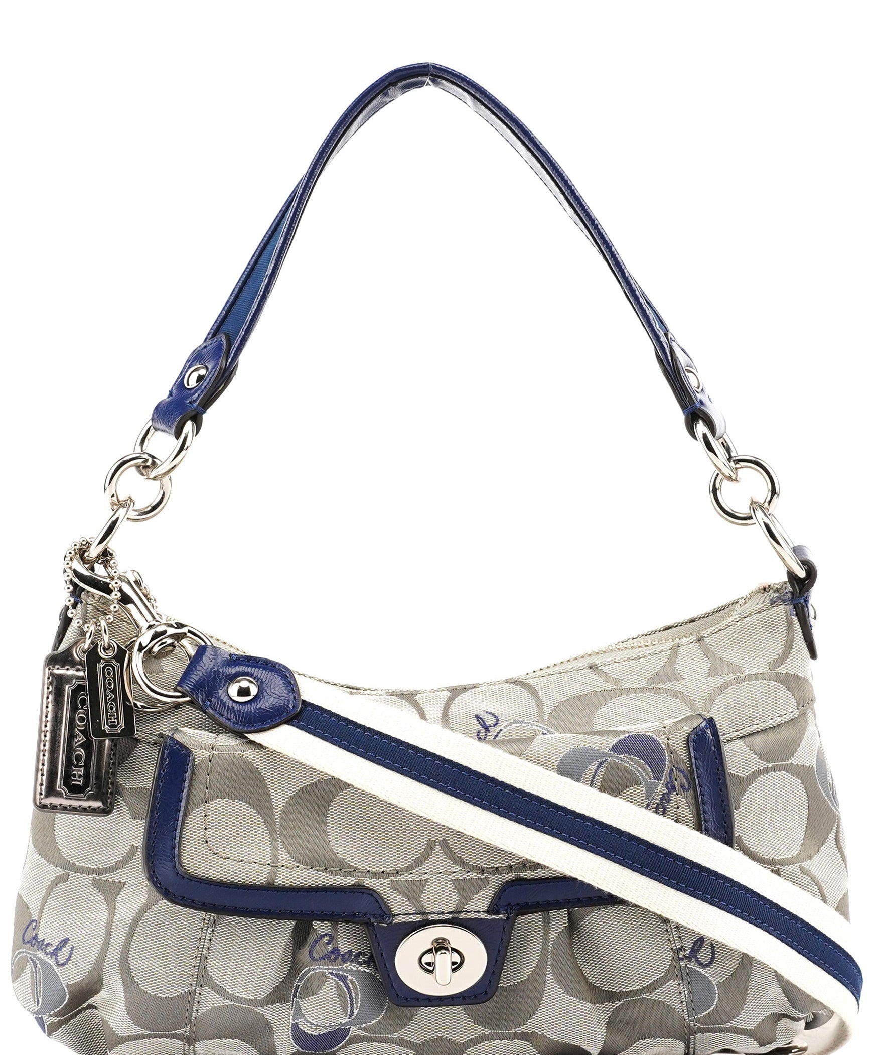 Coach F18756 Grey Canvas Soho 2-Way Bag