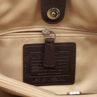 Coach F19043 Beige Signature Turnlock Tote Bag