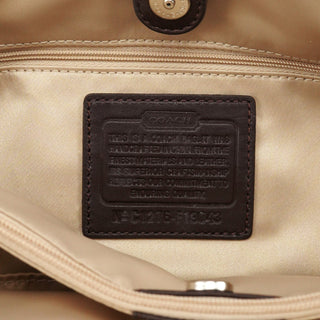 Coach F19043 Beige Signature Turnlock Tote Bag