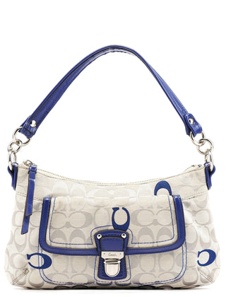 Coach F21623 Beige Blue Soho Shoulder Bag
