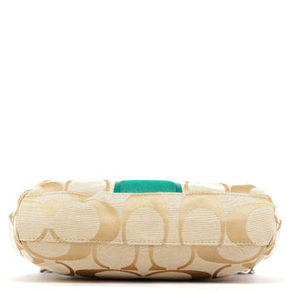Coach F23544 Beige Green Signature C 2-Way Bag