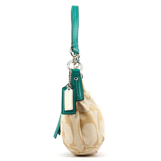 Coach F23544 Beige Green Signature C 2-Way Bag