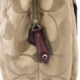 Coach F24742 Beige Burgundy Signature Soho Tote Bag