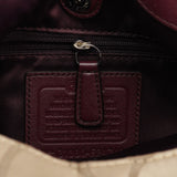 Coach F24742 Beige Burgundy Signature Soho Tote Bag