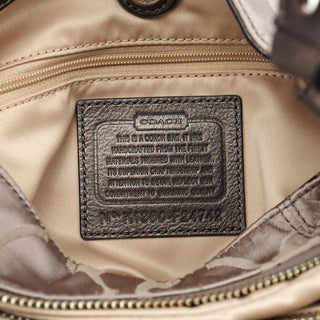 Coach F24742 Beige Metallic Leather Soho Tote Bag