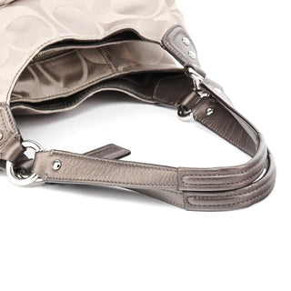 Coach F24742 Beige Metallic Leather Soho Tote Bag