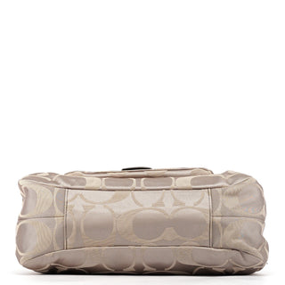 Coach F24742 Beige Metallic Leather Soho Tote Bag