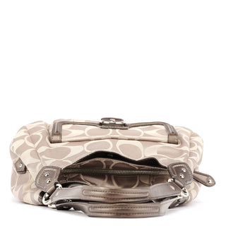 Coach F24742 Beige Metallic Leather Soho Tote Bag