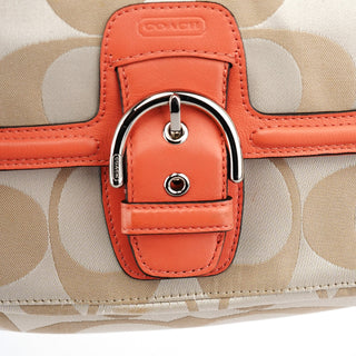 Coach F25289 Beige Leather Soho 2-Way Bag