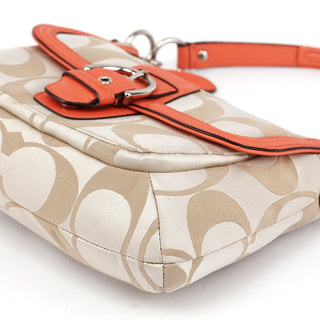 Coach F25289 Beige Leather Soho 2-Way Bag