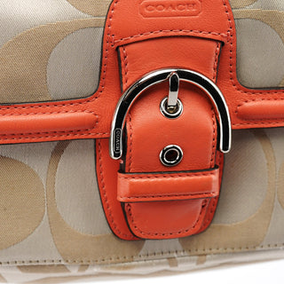 Coach F25289 Beige Leather Soho 2-Way Bag