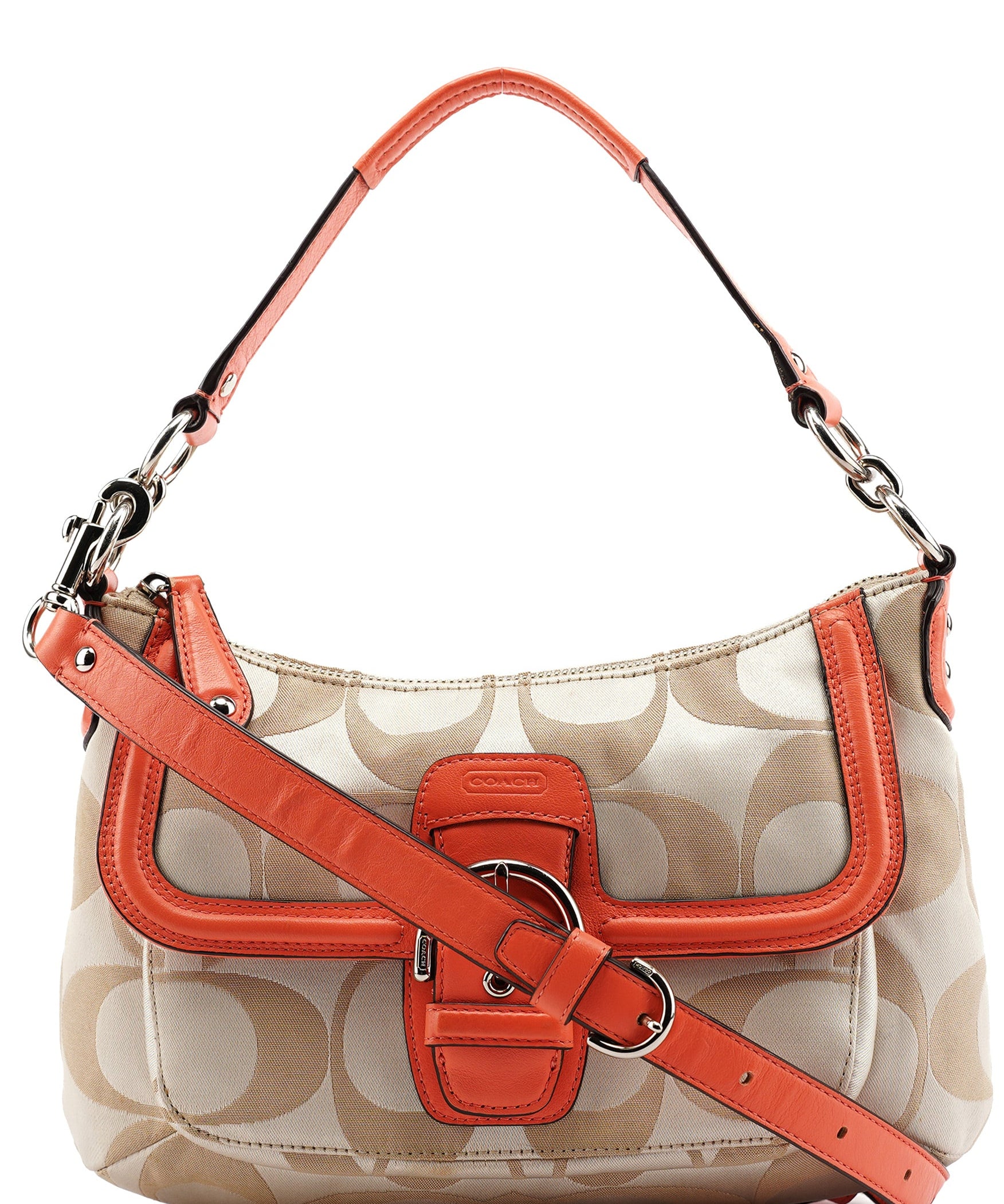 Coach F25289 Beige Leather Soho 2-Way Bag