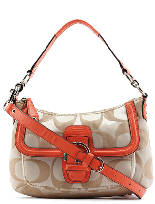 Coach F25289 Beige Leather Soho 2-Way Bag