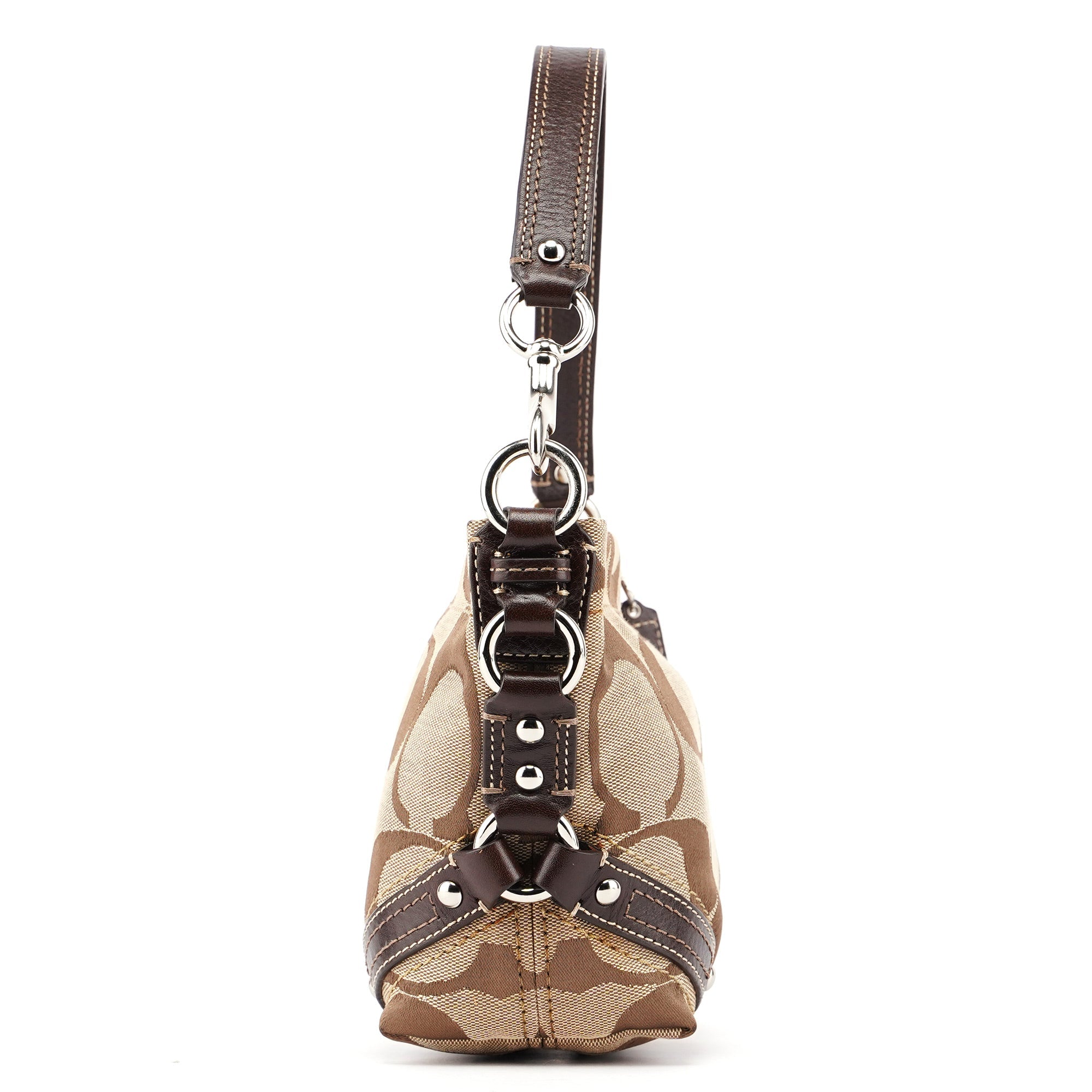 Coach F42780 Beige Signature C Hobo Shoulder Bag