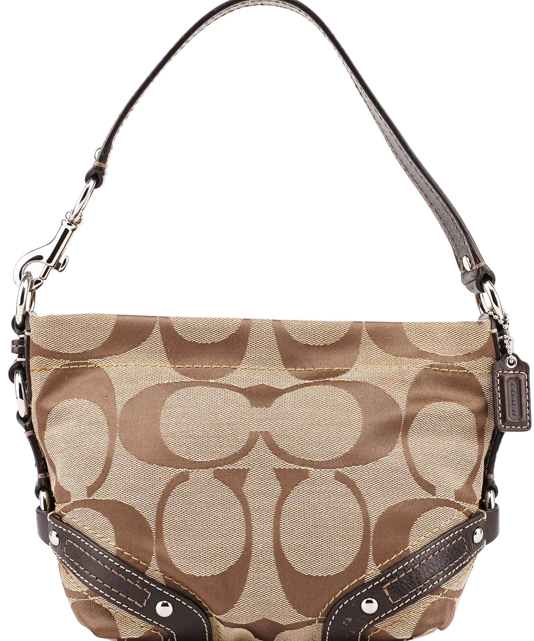 Coach F42780 Beige Signature C Hobo Shoulder Bag