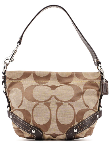 Coach F42780 Beige Signature C Hobo Shoulder Bag