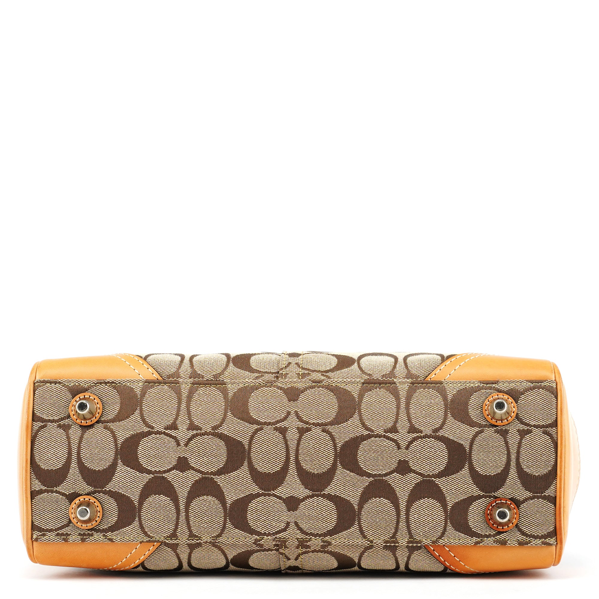 Coach FS8K06 Henkeltasche aus Signature Canvas in Beige und Hellbraun